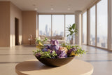 Purple Bowl Arrangement (Floral Wax Centerpiece)