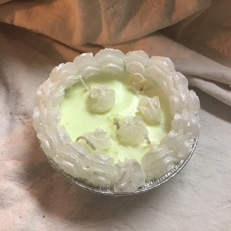 5 inch Lemon Icebox Pie with Merangue Candle, Odor neutralizer