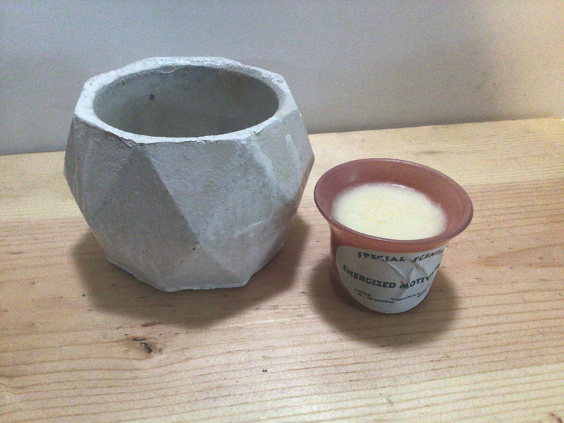 Concrete candle holders /planters. Handmade