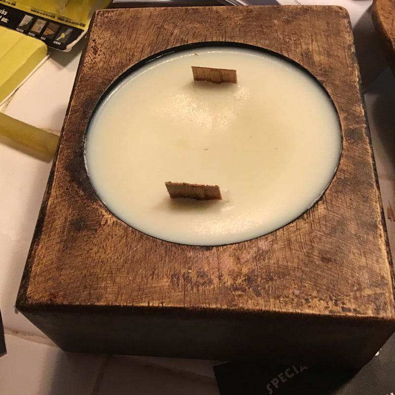 Wooden Cheese Holder Candle