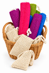 Hotdog Style Plastic Loofah Sleeve