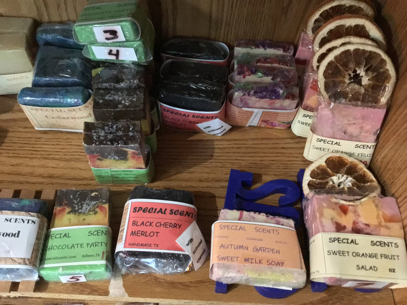 Current Special Scents Bar Soap Inventory at our Shoppe