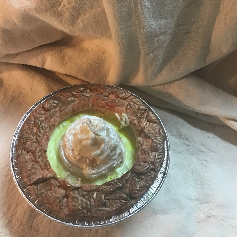 5 inch Lemon Custard Pie with Whipped.Cream Dollop, odor neutralizer