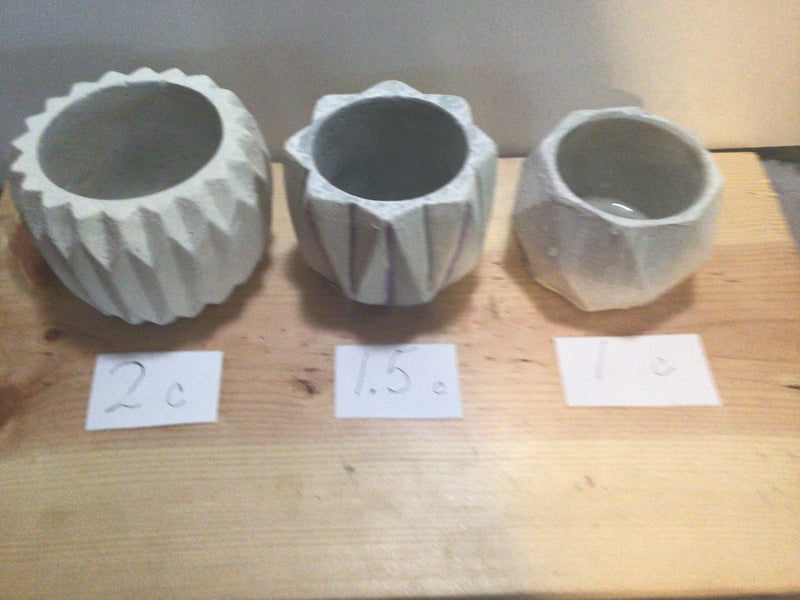Concrete candle holders /planters. Handmade