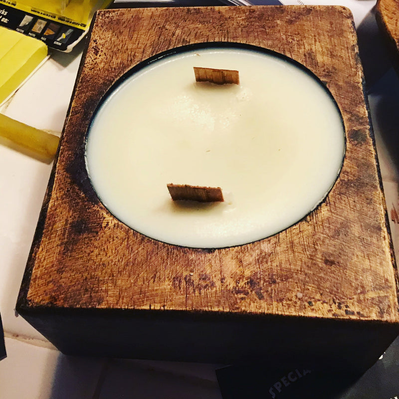 Wooden Cheese Holder Candle