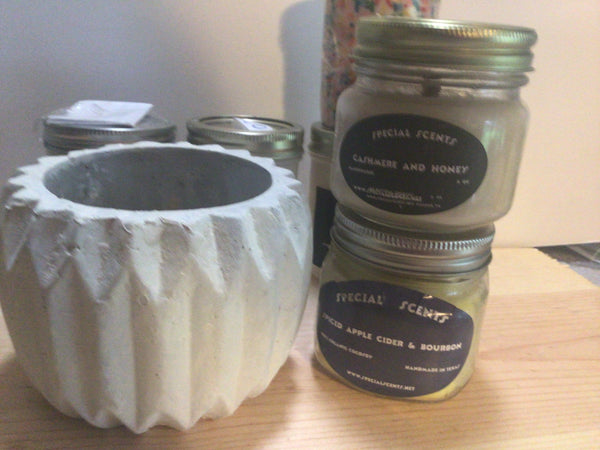 Concrete candle holders /planters. Handmade