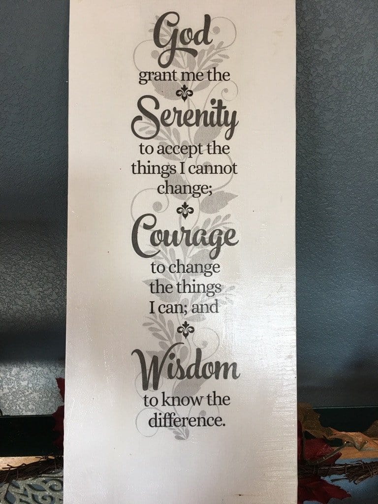The Serenity Prayer Sign