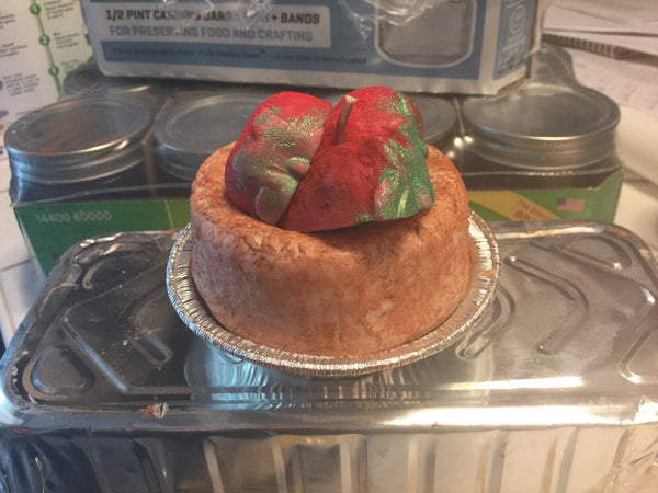 Strawberry Shortcake with Strawberries Bakery Creation Food Candle